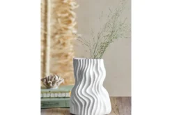 Vase Alia - Weiß, aus Keramik