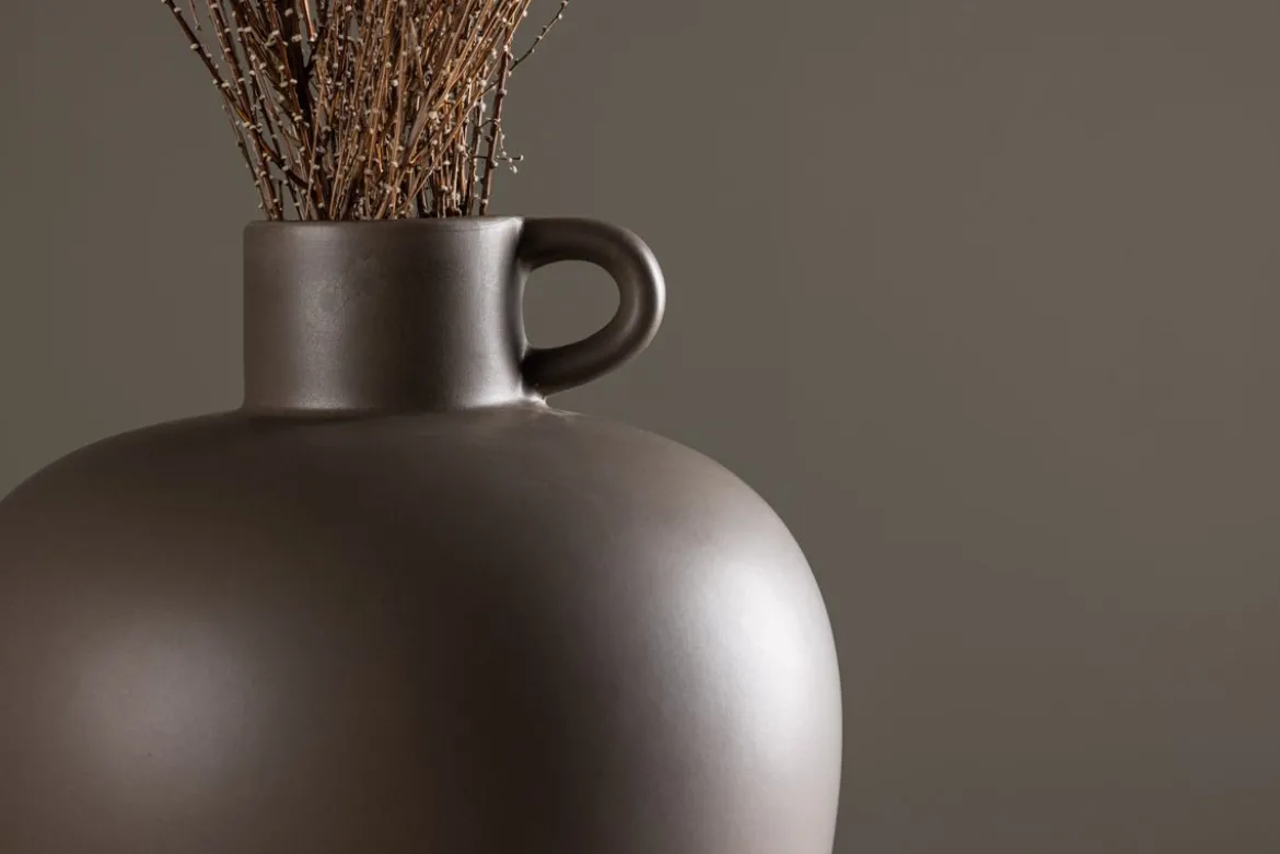 Vase „Alvara“ – Offwhite oder Braun, Steinzeug