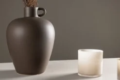 Vase „Alvara“ – Offwhite oder Braun, Steinzeug
