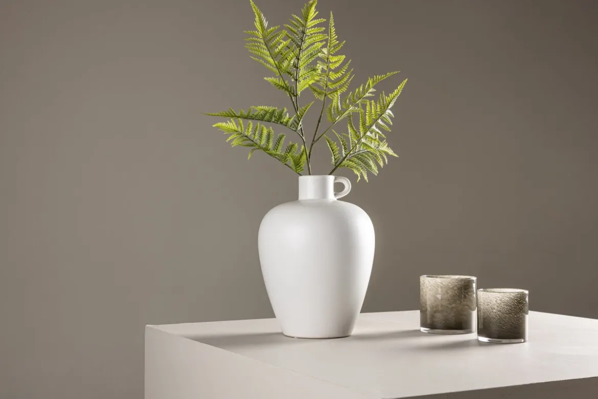 Vase „Alvara“ – Offwhite oder Braun, Steinzeug