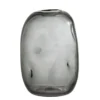 Vase „Alvara“ – Strukturglas in Grau