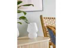 Vase „Arelia“ – Weißes Glas