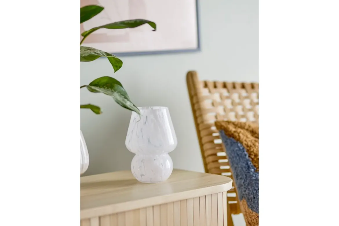 Vase „Arelia“ – Weißes Glas