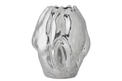 Vase „Argon“ – Silbernes Steingut