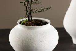 Vase „Arlena“ Ø 18 cm – Weiß oder Schwarz