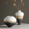 Vase „Aurea“ Ø 24 cm – Beige mit Farbverlauf