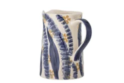 Vase "BlueFlower" - blaue Steingut Vase