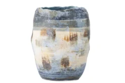 Vase „Blue Nonna“ – aus Steingut