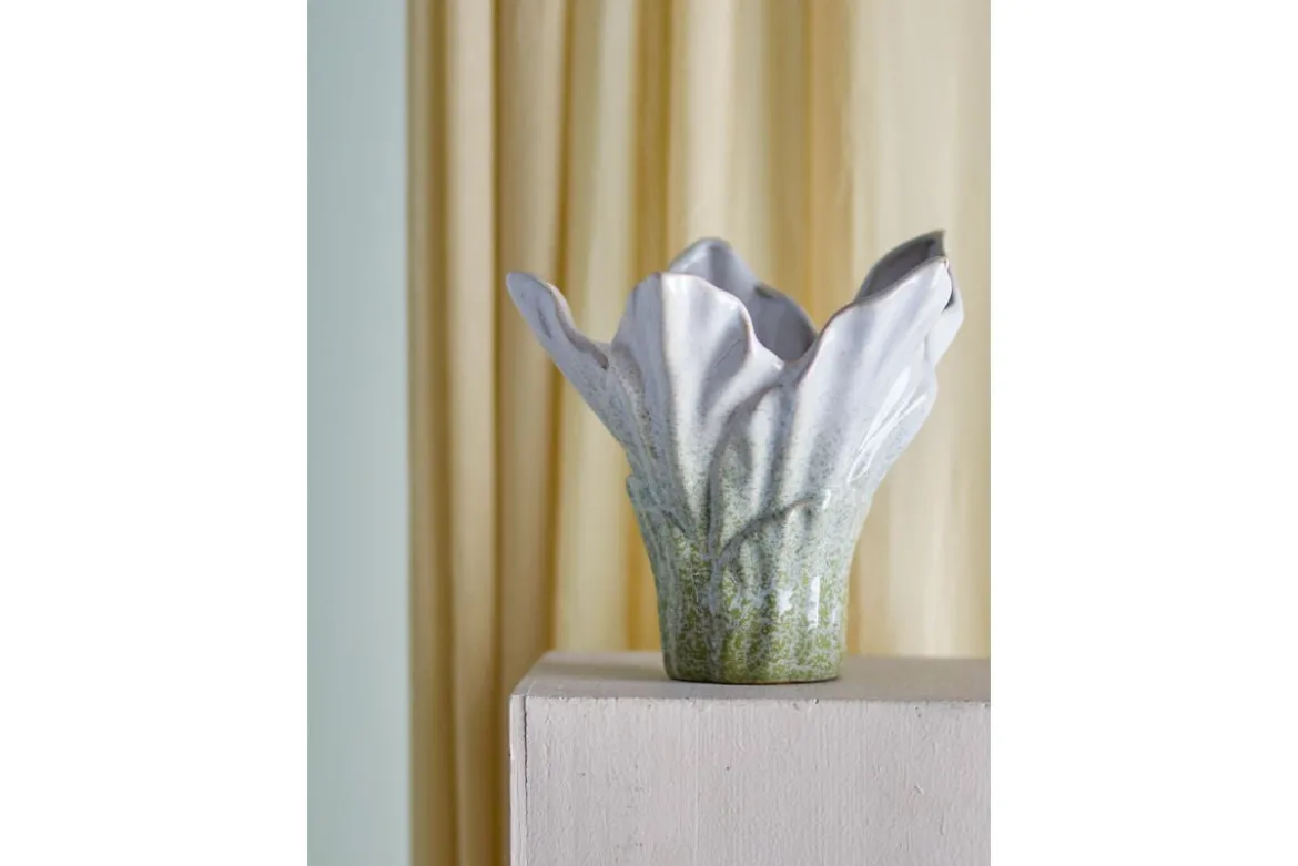 Vase „Caleya“ – Grünes Steingut