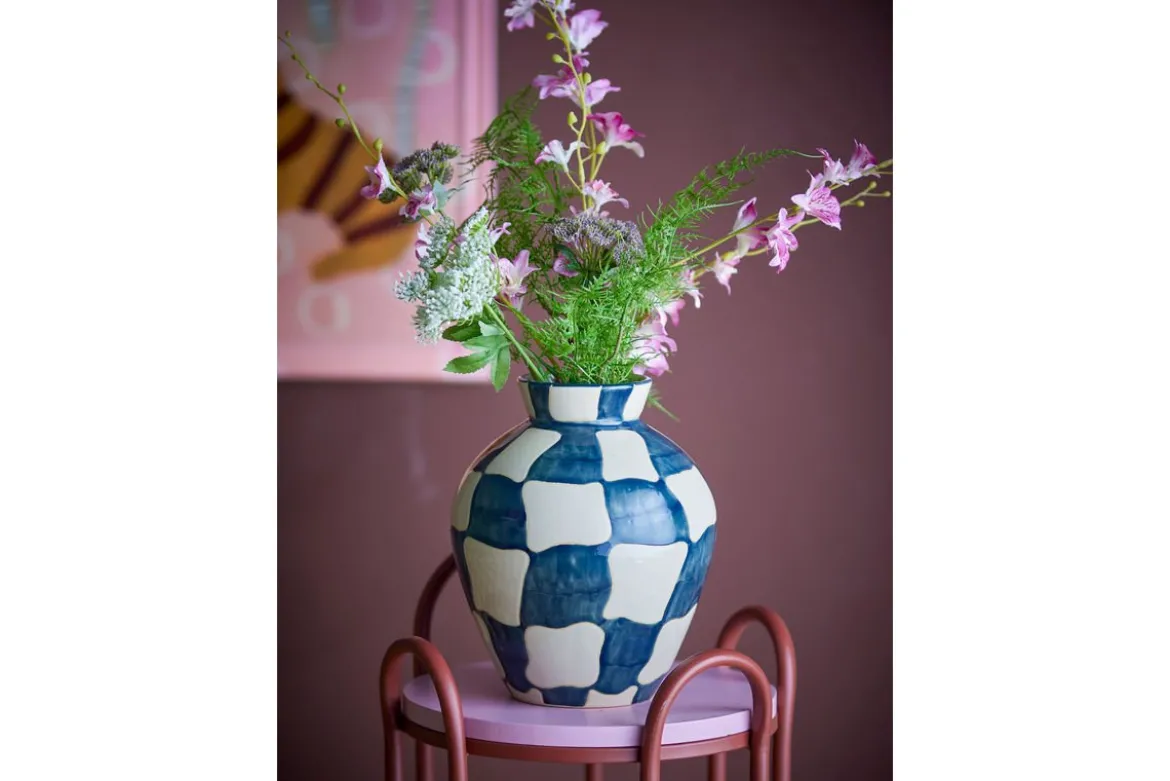 Vase Calma – Handbemaltes Grafikmuster