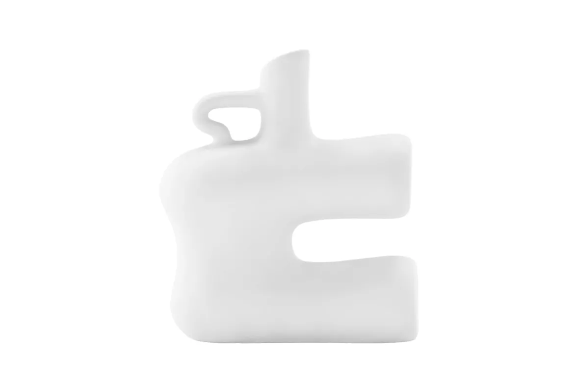 Vase Calvera 19 cm – Skulpturales Designobjekt in Weiß oder Schwarz