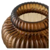 Vase „Clara“ – Gerilltes Glas in Smoked Brown