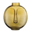 Vase "DAIFU" - gelbbraune Glasvase