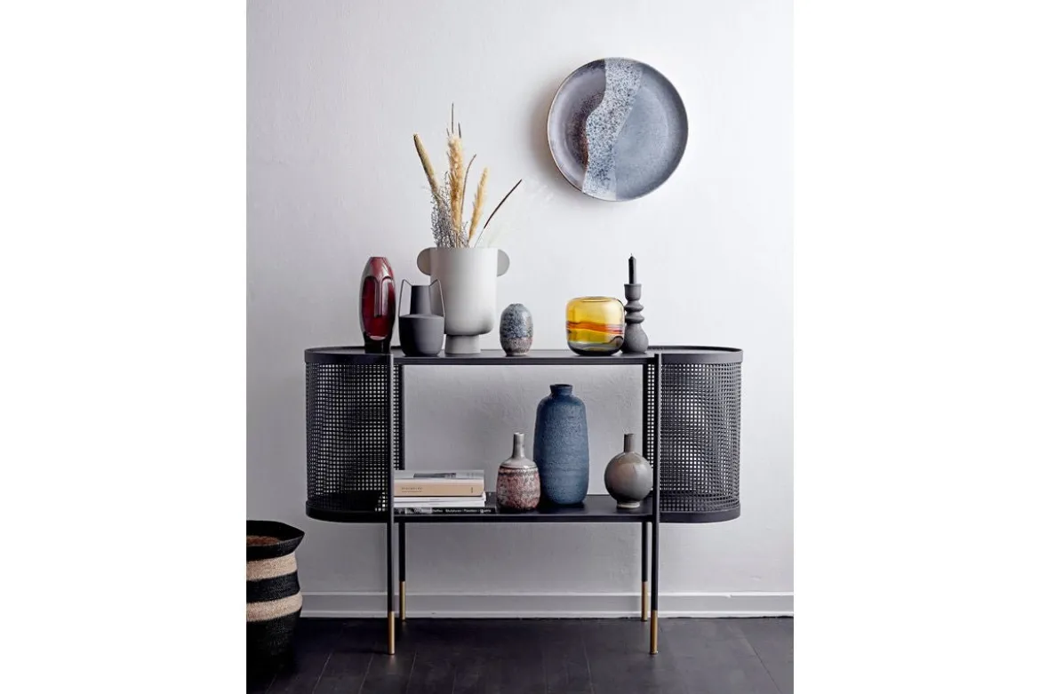 Vase "Darmare" - schwarze Metall Vase