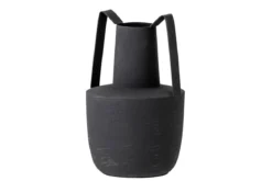 Vase "Darmare" - schwarze Metall Vase