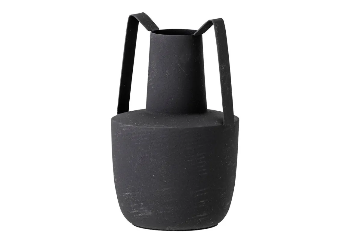 Vase "Darmare" - schwarze Metall Vase