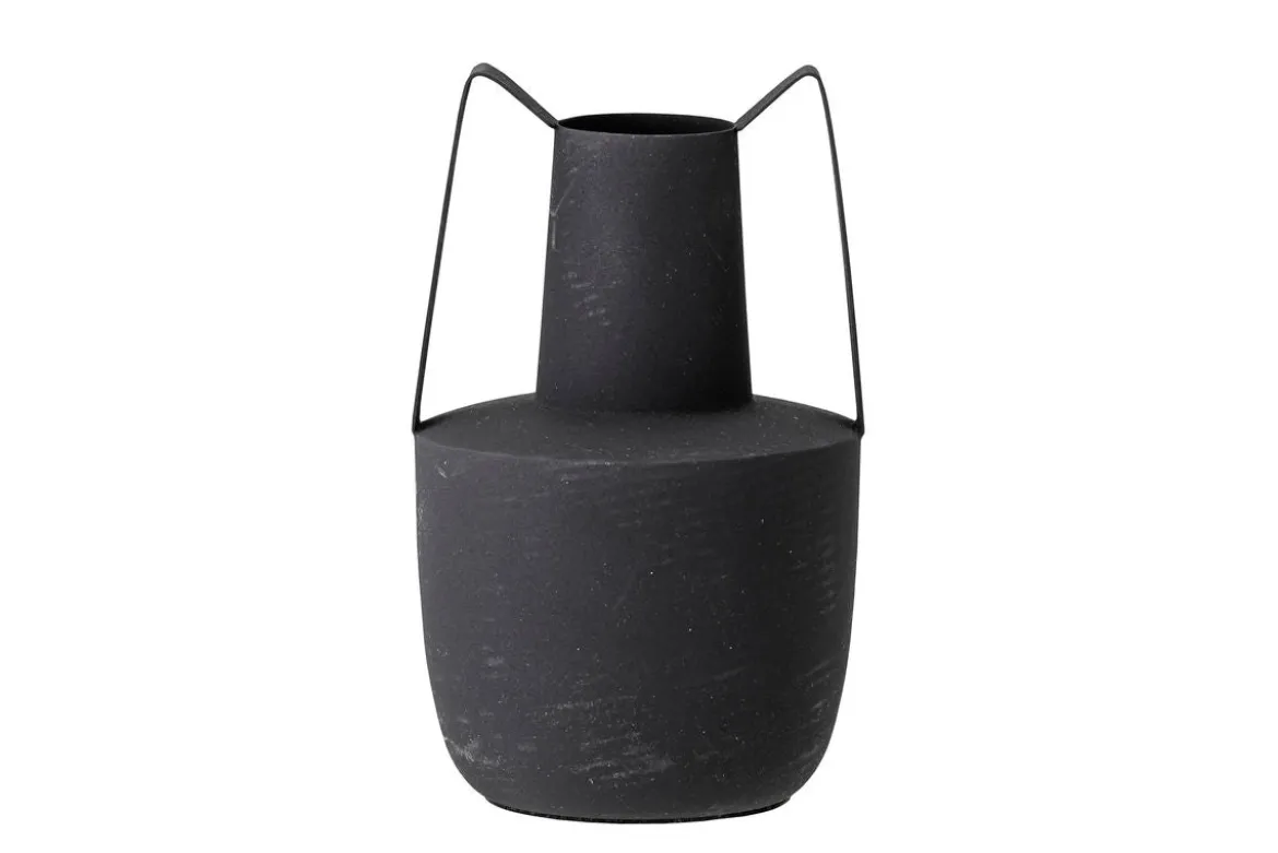 Vase "Darmare" - schwarze Metall Vase