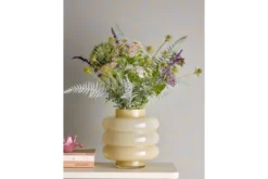 Vase Elara – Mundgeblasenes Glas in warmem Gelb