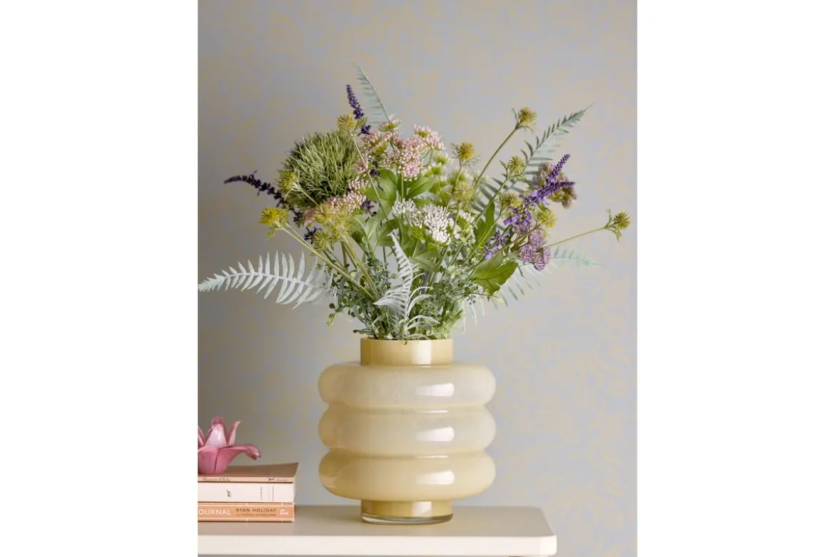 Vase Elara – Mundgeblasenes Glas in warmem Gelb