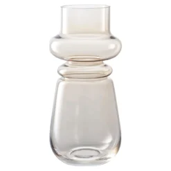 Vase „Eleni“ – Rauchglas in sanftem Braun