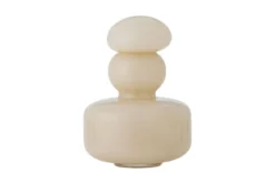 Vase „Elinor“ mit Deckel – Naturfarbenes Glas
