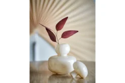 Vase „Elinor“ mit Deckel – Naturfarbenes Glas