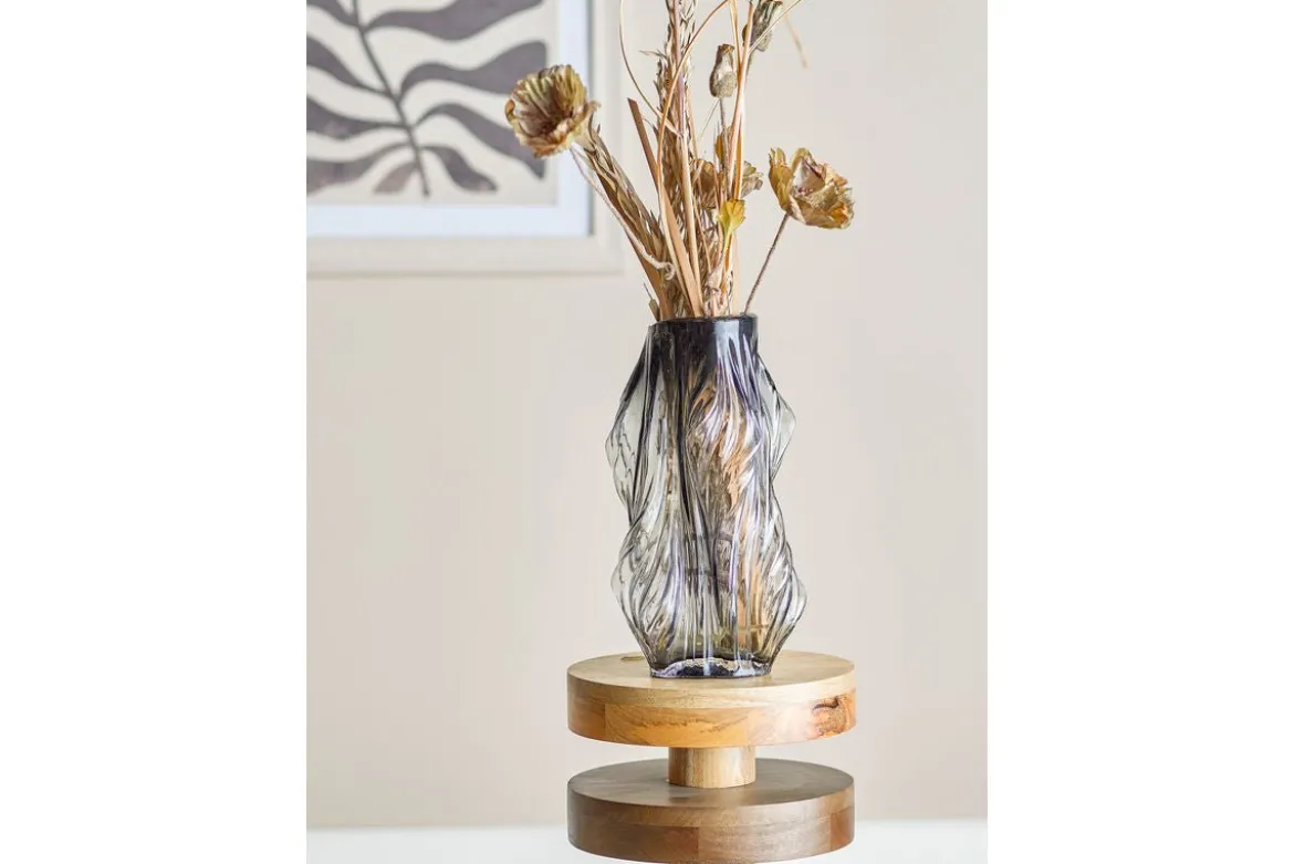 Vase „Elowen“ – Graues Glas
