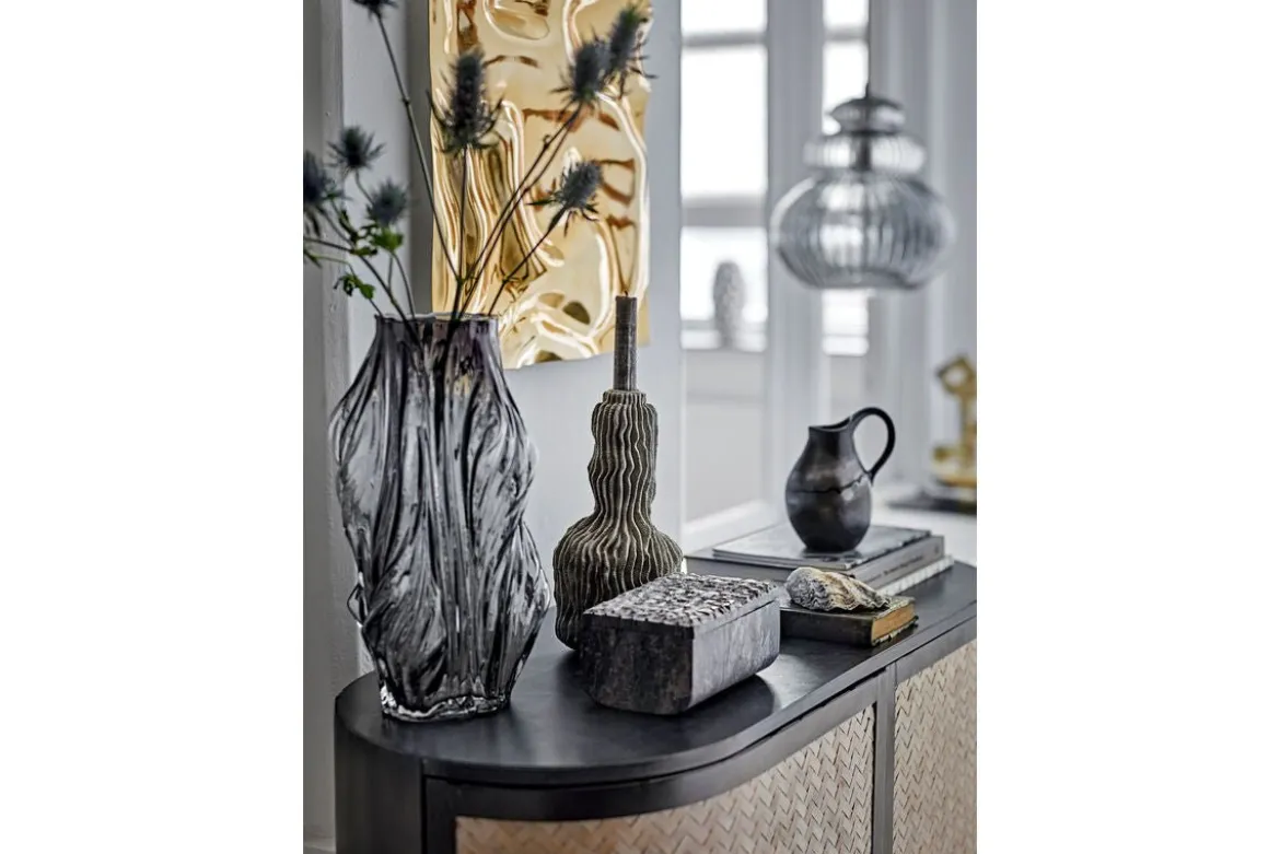 Vase „Elowen“ – Graues Glas