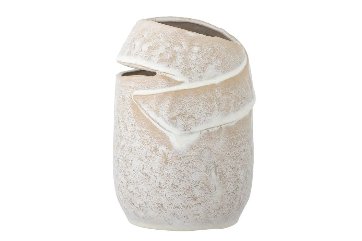Vase „Eluna“ – Naturfarbenes Steingut