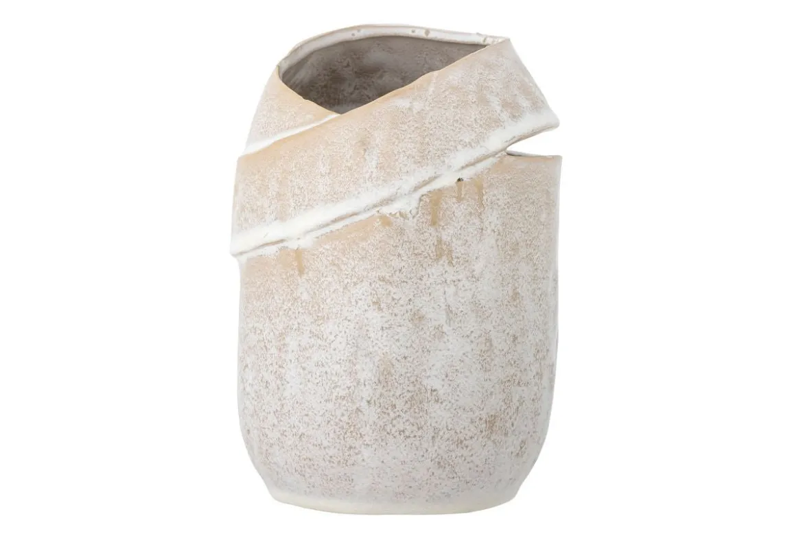 Vase „Eluna“ – Naturfarbenes Steingut