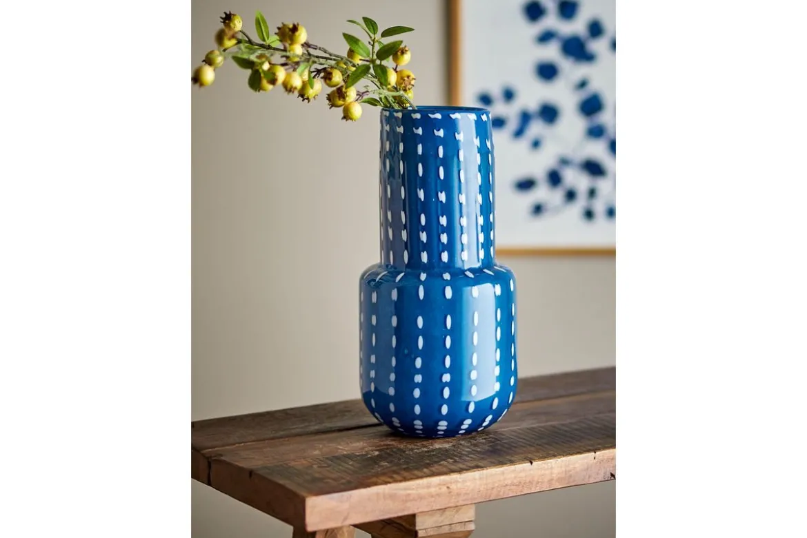 Vase „Elvion“ – Blaues Glas