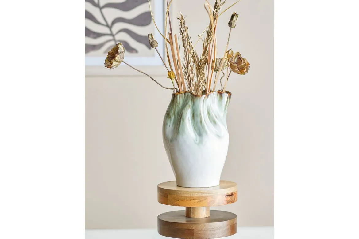 Vase „Elvyn“ – Steingut mit reaktiver Glasur