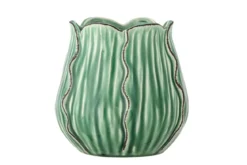 Vase Esra - Grün, aus Steingut