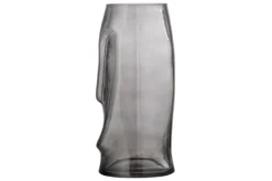 Vase "Facy" - graue Glasvase