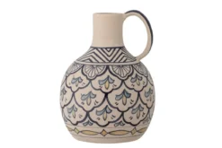Vase "Filigrane" - blaue Steingut Vase