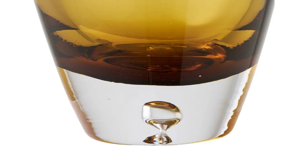 Vase Finn - aus gold-orangem Glas