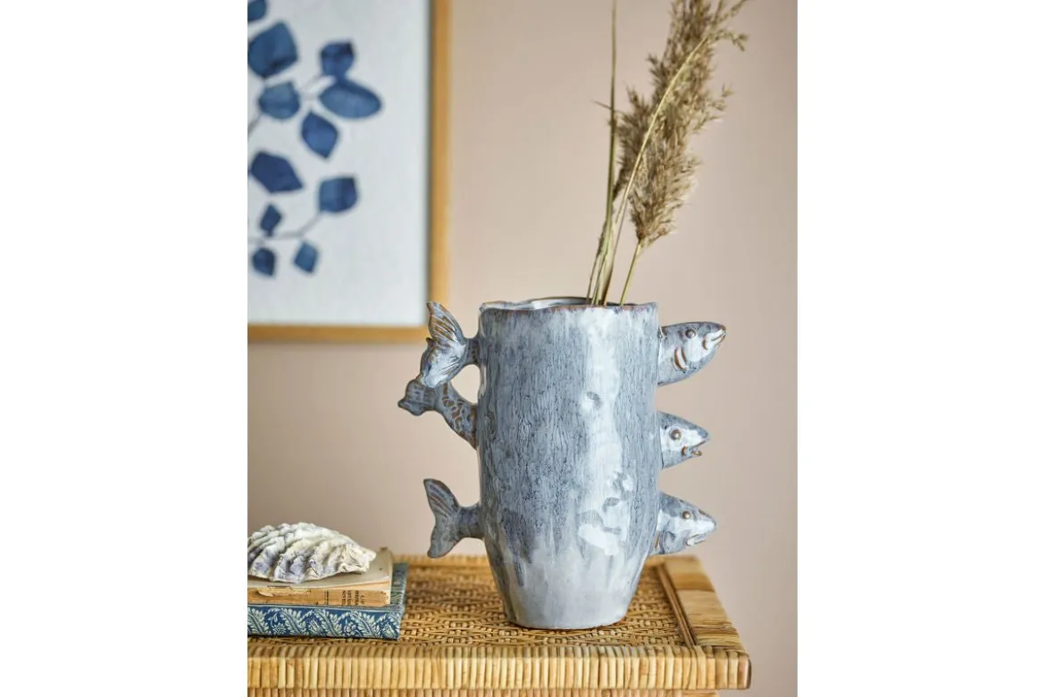 Vase „3 Fishes“ – aus Steingut