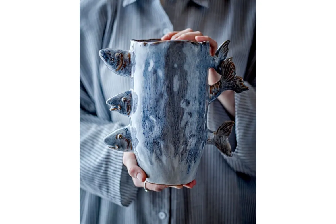 Vase „3 Fishes“ – aus Steingut