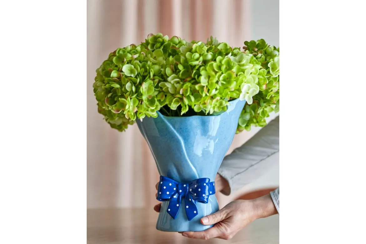 Vase „Florielle“ – Blaues Steingut
