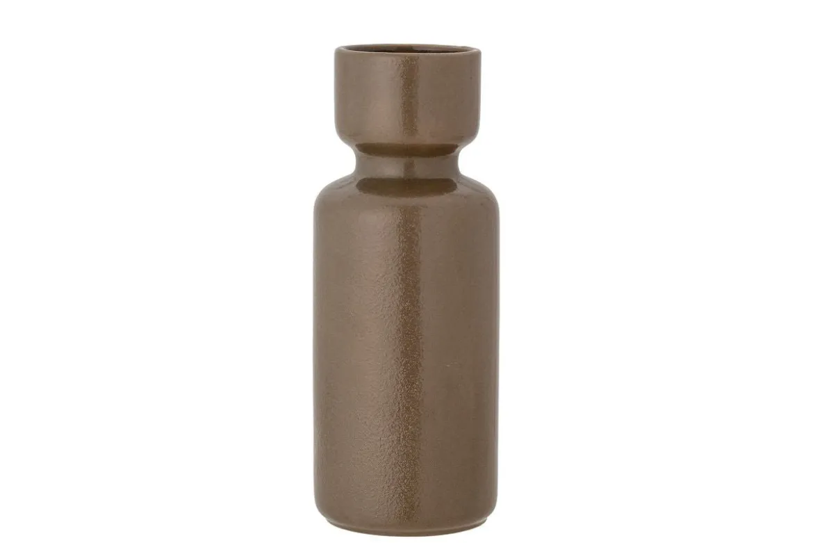 Vase "Greenrusti" - dunkelgrünes Steingut