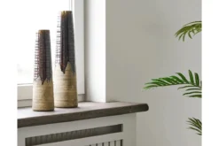 Vase Jorvane - edle Keramikvase in braun - klein