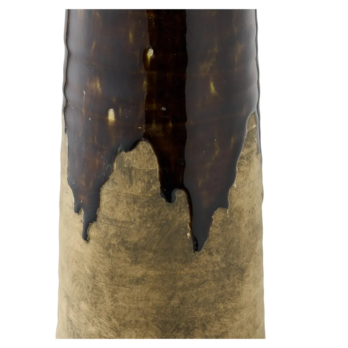 Vase Jorvane - edle Keramikvase in braun - groß