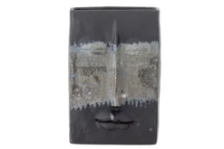 Vase „Kaelra“ – Steingut in Schwarz
