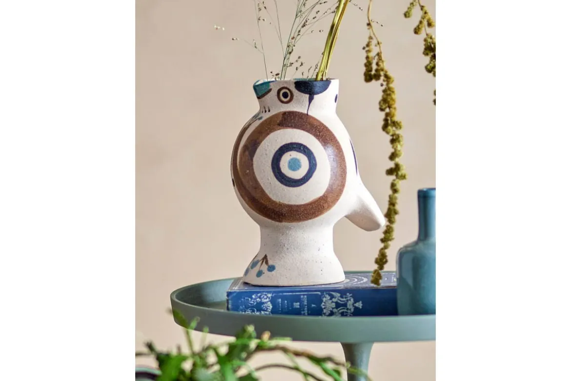 Vase „Kareen“ – Naturfarbenes Steingut