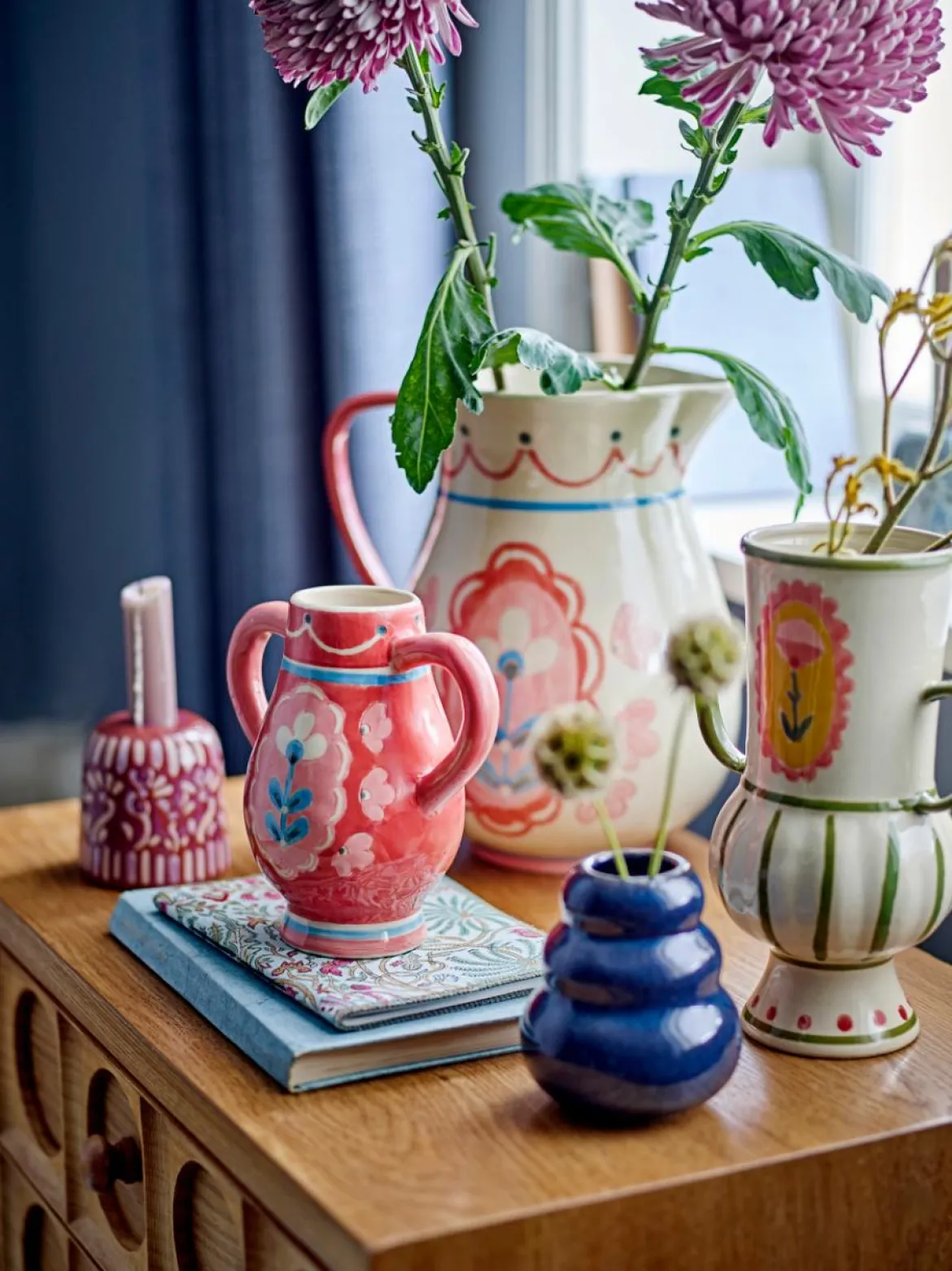 Vase Lilam - Bunt, aus Steingut