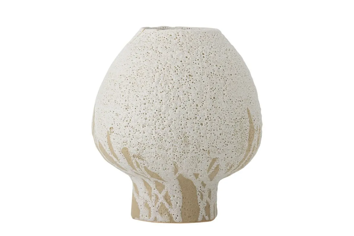 Vase „Lina“ – Naturfarbenes Steingut