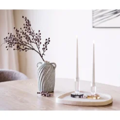 Vase Linea Blu – Keramikvase mit Griffen