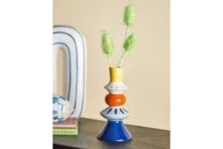 Vase Lio - Bunt, aus Steingut