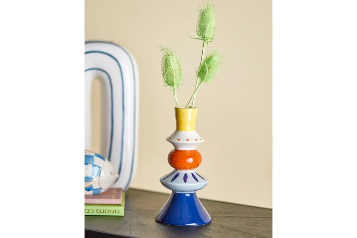 Vase Lio - Bunt, aus Steingut