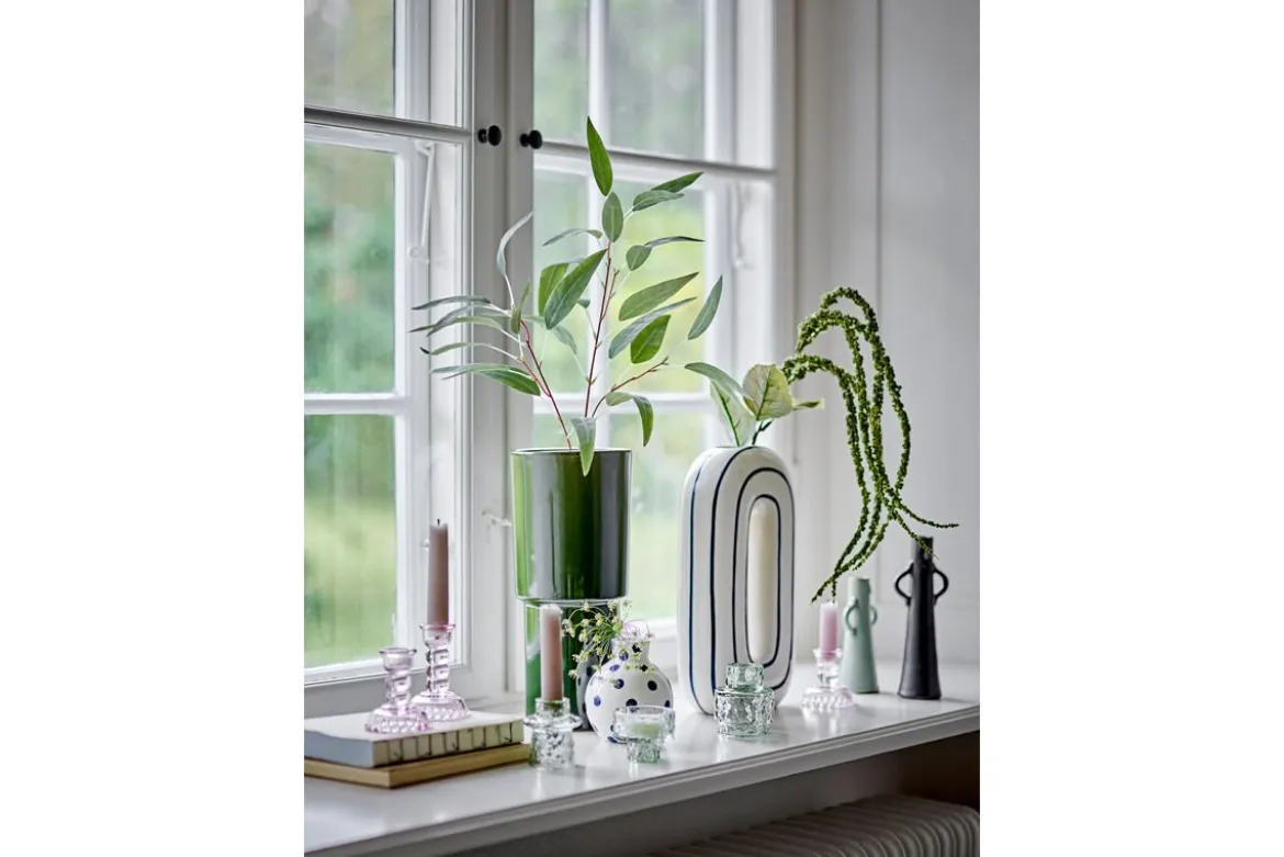 Vase Lizi - Grün, aus Steingut